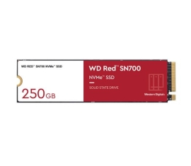 Western Digital WD Red SN700 250GB NVMe NAS SSD 3100MB/s 1600MB/s R/W 500TBW 220K/180K IOPS M.2 Gen3x4 1.75M hrs MTBF 5yrs wty WDS250G1R0C