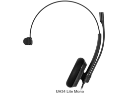 Yealink UH34 Lite Mono Wideband Noise Cancelling Microphone - USB Connection, Foam Ear Cushions, Designed for Microsoft Teams, TEAMS-UH34L-M