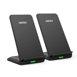 CHOETECH MIX00093 Fast Wireless Charging Stand 10W Qi-Certified T524S 2-Pack ELECHOMIX00093