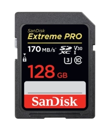 SanDisk 128GB Extreme PRO Memory Card 170MB/s Full HD & 4K UHD Class 30 Speed Shock Proof Temperature Proof Water Proof X-ray Proof Digital Camera SDSDXXY-128G-GN4IN