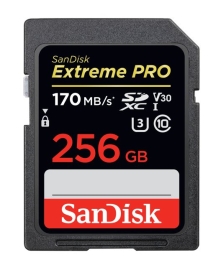 SanDisk 256GB Extreme PRO Memory Card 170MB/s Full HD & 4K UHD Class 30 Speed Shock Proof Temperature Proof Water Proof X-ray Proof Digital Camera SDSDXXY-256G-GN4IN