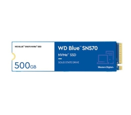 Western Digital WD Blue SN570 500GB NVMe SSD 3500MB/s 2300MB/s R/W 300TBW 360K/3900K IOPS M.2 Gen3x4 1.5M hrs MTBF 5yrs ~ WDS500G3B0C-P