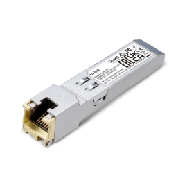 TP-Link 1000BASE-T RJ45 SFP Module. 100m Reach Over UTP Cat 5e Or Above Cable, Supports 1000BASE-T, Supports TX Disable, Hot Swappable TL-SM331T