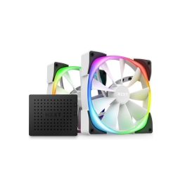 NZXT 140mm White Aer RGB 2 PWM 1500RPM Fan Twin Stater Pack NZT-HF-2814C-DW