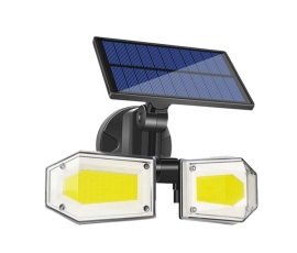 Sansai GL-H827G Solar Power LED Sensor Light Dual LED heads 3 Different lighting modes Built-in 3000mAh Rechargeable battery IP65-Rated water-resistan