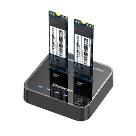 Simplecom SD550 USB 3.2 Gen2 to Dual Bay NVMe M.2 SSD Docking Station Duplicator Offline Clone  SD550