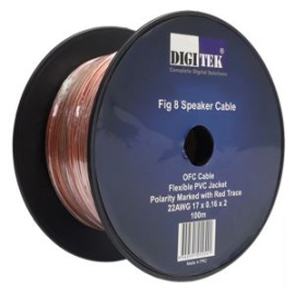 Figure 8 Speaker Cable (17/0.16mm) 22AWG - 100m Roll - 008.008.7011