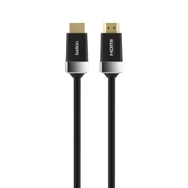 Belkin Advanced Series High Speed w/Ethernet HDMI Cable 4K/Ultra HD Compatible 2M - Black (AV10050bt2M),18Gbps bandwidth,4K @ 60Hz + HDR