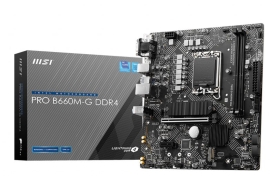 MSI PRO B660M-G DDR4 Intel LGA 1700 mATX Motherboard 2x DDR4~64GB,1x PCIe 4.0 x16,4x SATA 6Gb/s,2x M.2 ,6x USB 3.2