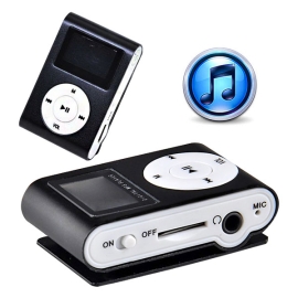 Mini Clip 16G MP3 Music Player With USB Cable & Earphone Black ELEVMXMP316GBBK