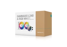 DeepCool Gammaxx L240 A-RGB White (1700 bracket Included) 2 x ARGB PWM Fans, Anti-Leak, Intel LGA2066/2011-v3/2011/1700/1200/1151/1150/1155 AMD AM4