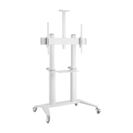 Brateck Ultra-Modern Large Screen Aluminum TV Cart Fit 70"-120" Up to 140kg- White
