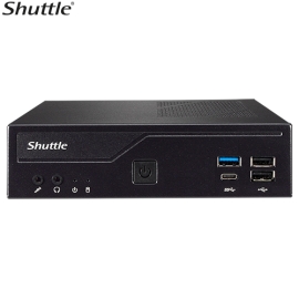 Shuttle DH610 XPC Slim 1L Barebone, H610, LGA1700, 2x DDR4 SODIMM, 1x NVMe M.2, 1x 2.5", HDMI + 2x DP, RS232, 2.5Gbe