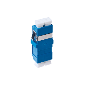 LC OS1/OS2 Singlemode Through Coupler Flangeless Duplex | Blue 015.002.0081