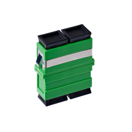 SC/APC OS1/OS2 Singlemode Through Coupler Flangeless Duplex | Green 015.002.0085