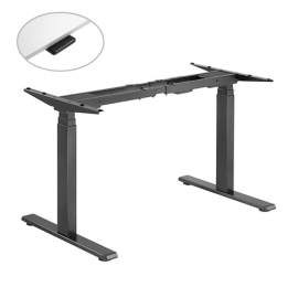 Brateck Contemporary 3-Stage Dual-Motor Sit-Stand Desk (Standard) 1000~1700x650x620~1280mm - Black ---> Suggest Tabletop Size: （1100~2000）x（700~900)mm