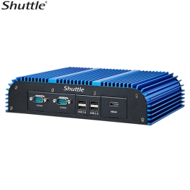 Shuttle BPCWL02 Embedded Box PC - Intel i3-8145UE CPU, Fan-Less Robust Aluminum Chassis, Dual Display, Dual Gigabit Lan, 3x RS-232/422/485