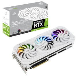 ASUS nVidia GeForce ROG-STRIX-RTX3080-O10G-WHITE-V2 RTX 3080 V2 10GB OC Edition, GDDR6X,1935MHz Boost, 2xHDMI 2.1, 3xDP 1.4a (3080v2 LHR)