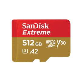 SanDisk 512GB Extreme microSDXC UHS-I Card SDSQXAV-512G-GN6MN