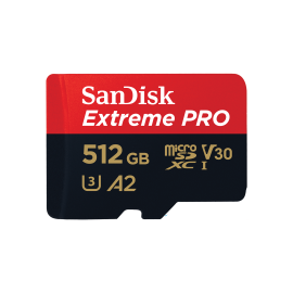 SanDisk 512GB Extreme PRO microSDXC UHS-I Card SDSQXCD-512G-GN6MA