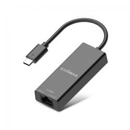Edimax EU-4307 V2 USB Type-C to 2.5G Gigabit Ethernet Adapter Up To 100M/1Gbps / 2.5Gbps LED Indicator Plug and Play- Black NWE-EU-4307 V2