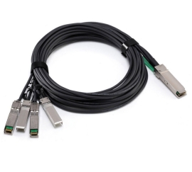 PlusOptic DAC, QSFP+ to 4SFP+, 40G, 3M, Passive Cable | PlusOptic DACQSFP-4-3M-PLU