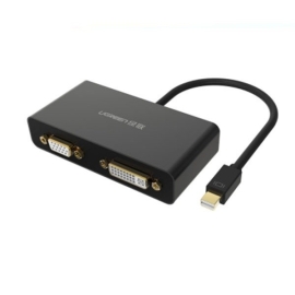 Ugreen 3-in-1 Mini DisplayPort To HDMI&VGA&Dvi Converter - Black (10440) ACBUGN10440