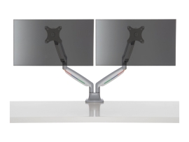 Kensington Premium Dual Monitor Arm, Up To 32" & 9KG, H/Adj, Vesa 75x75, 100x100 - Grey K55471WW