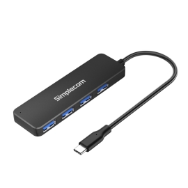 Simplecom CH340 Compact USB-C to 4 Port USB-A Hub USB 3.2 Gen1 