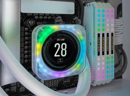 CORSAIR iCUE ELITE CPU Cooler LCD Display Upgrade Kit ICE - transforms your CORSAIR ELITE CAPELLIX CPU cooler into a personalized dashboard Display CW-9060067-WW