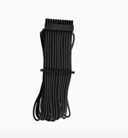 For Corsair PSU - BLACK Premium Individually Sleeved ATX 24-Pin Cable Type 4 Gen 4 – Black CP-8920229