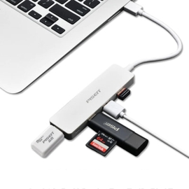 PISEN Type-C to 4 USB 3.0 HUB USB-C Charging Port Adapter NJ-HB4001 - (6940735499745) 6.94074E+12