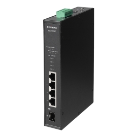 Edimax IGS-1105P Industrial 5-Port Gigabit Din-Rail Switch- 4 Gigabit PoE+ ports and 1 SFP uplink IGS-1105P