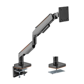Brateck Single Heavy-Duty Gaming Monitor Arm Fit Most 17"-49" Monitor Up to 20KG VESA 75x75,100x100 LDT61-C012-BG