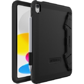 OtterBox Apple iPad (10.9") (10th Gen) Defender Series Case with Kickstand and Screen Protection Pro Pack - Black (77-90433), Pencil Holder 77-90433
