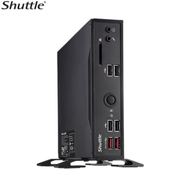 Shuttle DS20U Slim Mini PC 1L Barebone - Intel Celeron 5205U, Fan-less, 2x LAN, RS232/RS422/RS485, HDMI, DP, VGA, Vesa Mount, 65W adapter DS20U