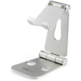 StarTech.com Phone And Tablet Stand - Foldable Universal Mobile Device Holder - Smartphones/Tablets - Adjustable Cell Phone Stand For Desk - 13 Cm Height X 7.6 Cm Width X 10.5 Cm Depth - Aluminium - Silver USPTLSTND