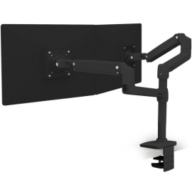 Ergotron Mounting Arm for Monitor, Notebook, Display Screen, TV - Matte Black - Adjustable Height - 2 Display(s) Supported - 61 cm (24") Screen Support - 18.10 kg Load Capacity - 100 x 75, 100 x 100, 75 x 75 VESA Standard 45-492-224