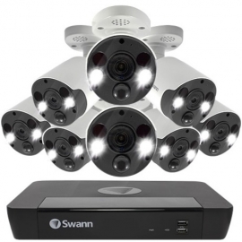 Swann 8 Megapixel 8 Channel Night Vision Wired Video Surveillance System 2 TB HDD - Network Video Recorder, Camera - 3840 x 2160 Camera Resolution - HDMI - 4K Recording - Google Home, Google Assistant, Alexa Supported SONVK-886808FB