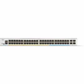 Cisco Catalyst 1300 C1300-48P-4X 48 Ports Manageable Ethernet Switch - 10 Gigabit Ethernet - 10/100/1000Base-T, 10GBase-X - 3 Layer Supported - Modular - 463.32 W Power Consumption - 370 W PoE Budget - Optical Fiber, Twisted Pair - PoE Ports - 1U High C13