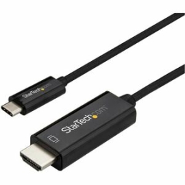 StarTech.com 6ft (2m) USB C To HDMI Cable - 4K 60Hz USB Type C DP Alt Mode To HDMI 2.0 Video Display Adapter Cable - Works W/Thunderbolt 3 - Cable For Chromebook, Projector, MacBook, Workstation, IPad Pro, MacBook Pro - First End: 1 X 24-pin USB Type C T