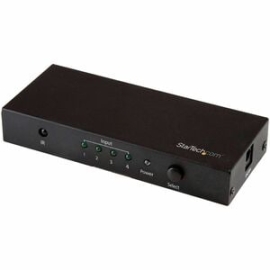 StarTech.com 4 Port HDMI Switch - 4K 60Hz - Supports Hdcp - IR - HDMI Selector - HDMI Multiport Video Switcher - HDMI Switcher - 3840 × 2160 - 4K - 4 Input Device - 1 Display - Display, Projector, Tv - 4 X HDMI In - 1 X HDMI Out VS421HD20