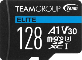 Team Group Elite 128GB Micro Sdxc Uhs-I U3 V30 A1 Memory Card TEAUSDX128GIV30A103