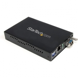 StarTech.com Transceiver/Media Converter - Taa Compliant - 2 Port(s) - 1 X Network (Rj-45) - Duplex Lc Port - Twisted Pair, Optical Fiber - Single-mode - 1310 Nm Fiber - Gigabit Ethernet - 1000Base-T, 1000Base-SX/LX - 40 Km - Ac Adapter - Desktop, Rack-m