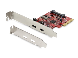 Startech.Com 2 Port 10Gbps Pcie USB-C Card, USB 3.1, Low Profile, 2YR PEXUSB312C3
