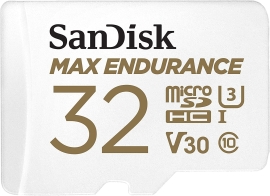 Sandisk Max Endurance Microsdhc Card Sqqvr 32G (15 000 Hrs) Uhs-I C10 U3 V30 100Mb/S R 40Mb/S W Sd Adaptor Sdsqqvr-032G-Gn6Ia FFCSAN32GQQVR