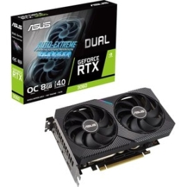 Asus Nvidia GeForce RTX 3060 Graphic Card - 8 GB GDDR6 - 1.87 GHz Boost Clock - 128 bit Bus Width - PCI Express 4.0 - DisplayPort - Hdmi DUAL-RTX3060-O8G