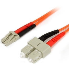 StarTech.com 5m Fiber Optic Cable - Multimode Duplex 62.5/125 Lszh Fiber Jumper Cord - Lc/Sc - Cable For Network Device - First End: 2 X Lc Network - Male - Second End: 2 X Sc Network - Male - 10 Gbit/s - Patch Cable - Lszh - 62.5/125 µm - Orange FIBLCS