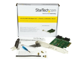 Startech.Com 3 Port M.2 SSD Adapter Card, PCIe(NVME), Sata M.2 (2), 2YR PEXM2SAT32N1