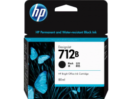 HP 712B 80ML BLACK DESIGNJET INK CARTRIDGE - T230/T250/T650/STUDIO 3ED29A